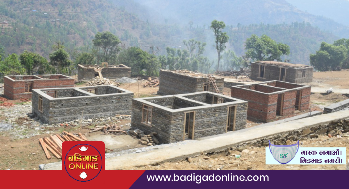 गुल्मीमा एकीकृत नमुना बस्ती, ५० विपन्न परिवारका नयाँ घर बन्दै