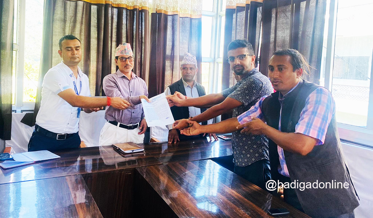 होटल व्यवसायी मञ्चको मुसिकोट नगरपालिकालाई ३ बुँदे ज्ञापनपत्र