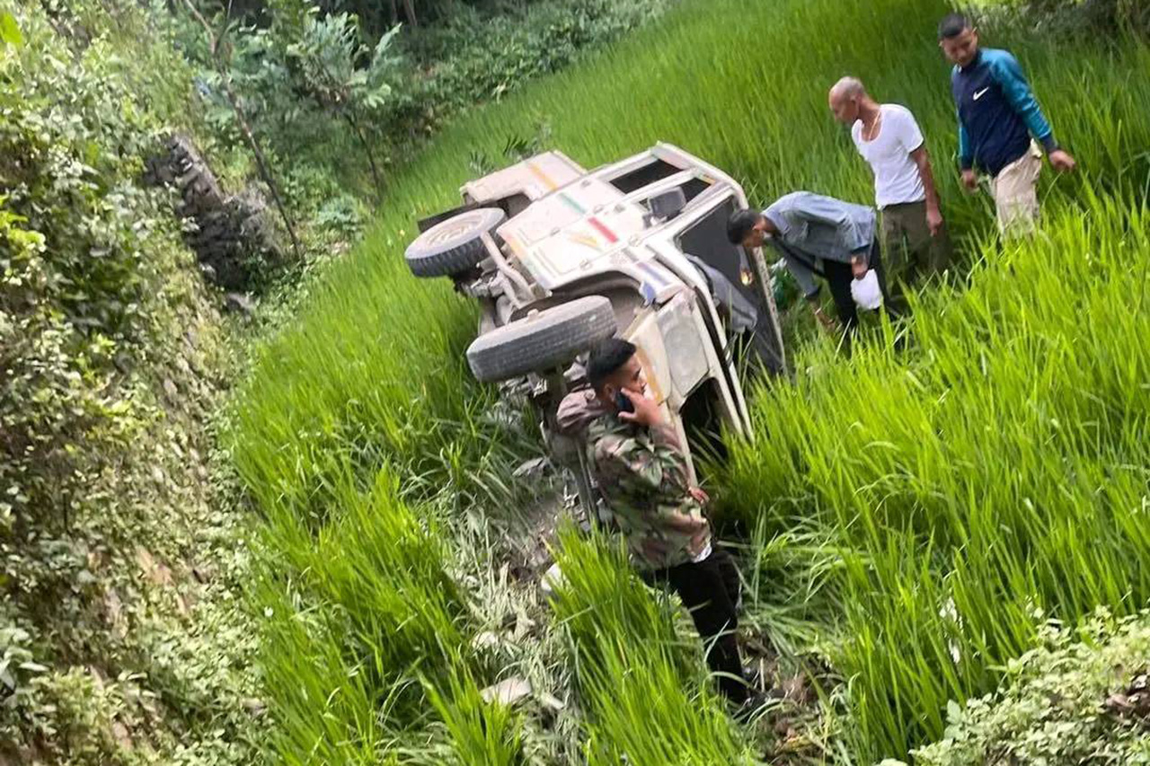 वागलुङमा पिकअप जिप दुर्घटना : ४ जना घाईते