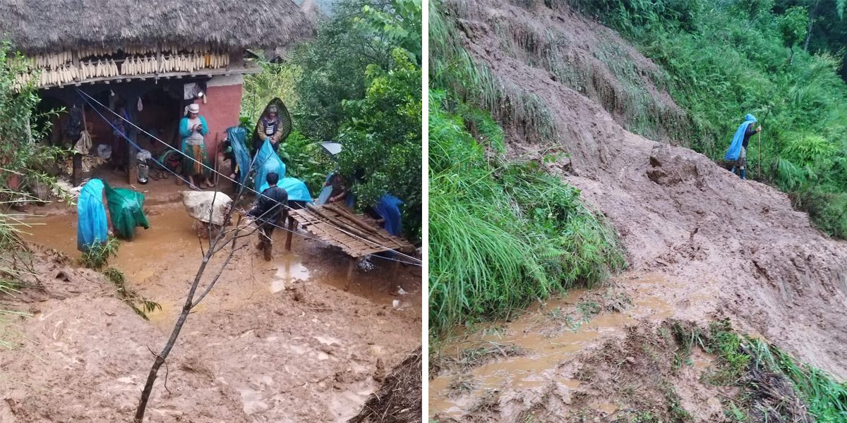 गलकोटमा पहिरोले घर पुरियो
