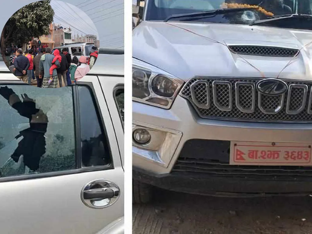 गाउँपालिका उपाध्यक्षले फोडिन् अध्यक्षको गाडी