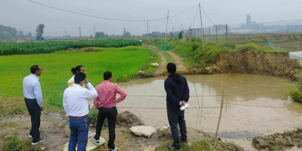 जमिन भासिएर गाडी बेपत्ता घटना : भूगर्भ विभागले थाल्यो अध्ययन