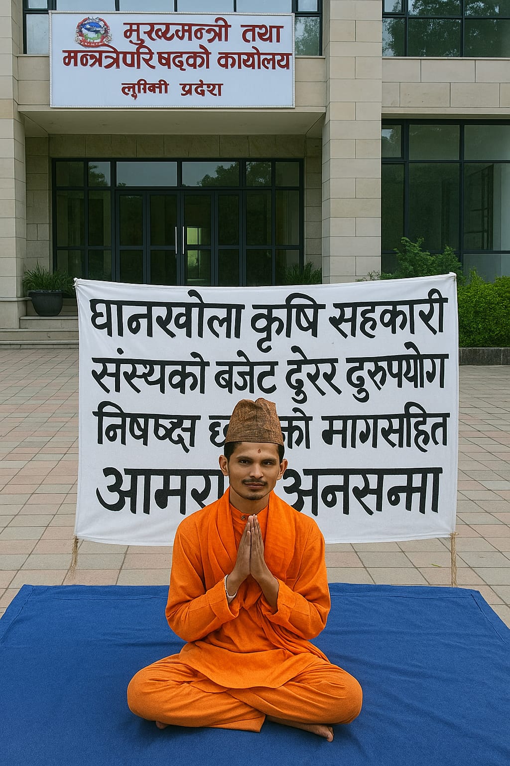 कृषि बजेट दुरुपयोगको विरोधमा आमरण अनसनमा सन्देश भण्डारी