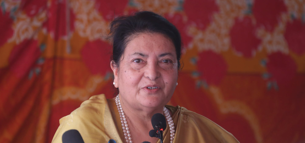 खुट्टाले टेकेर हिँड्नु पर्ने देशको अर्थतन्त्र टाउकाले टेकेको छ : पूर्व राष्ट्रपति भण्डारी
