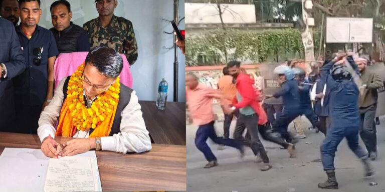 मधेशमा तनाव : भित्र पदभार, बाहिर झडप