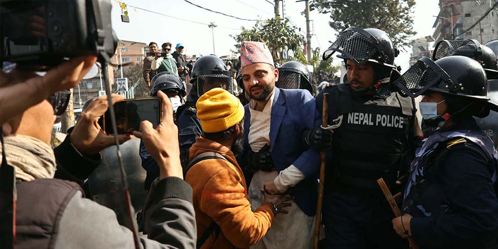 माइतीघरमा जेनजी मिराज समुहको प्रदर्शन, निकोलस भुसालसहित केही युवा पक्राउ