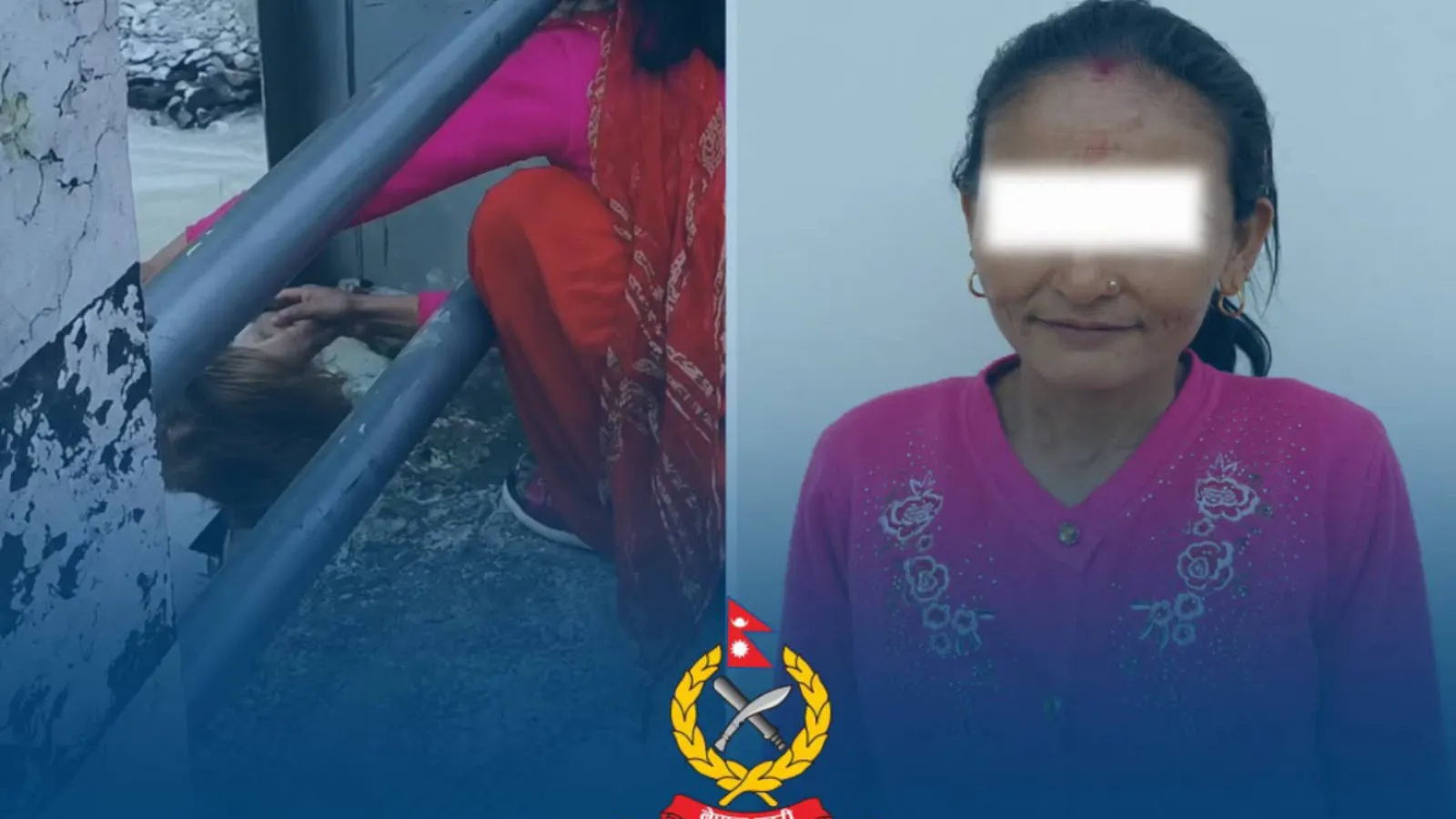 कुकुरलाई नदीमा फाल्ने महिला पक्राउ
