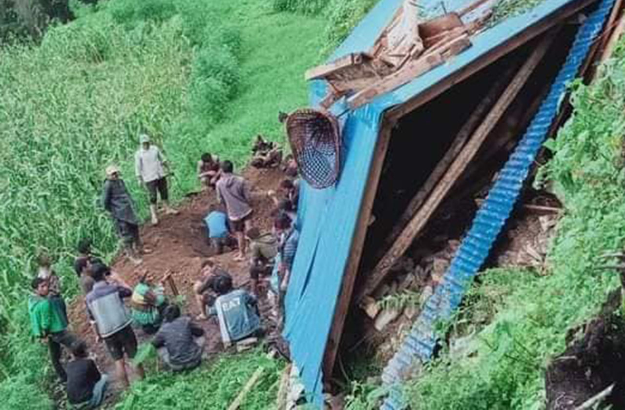 पहिरोले एकजना घाइते, ५ चौपाया मरे !